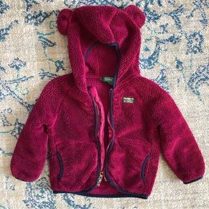 L.L. Bean 2T toddler fleece with bear ears